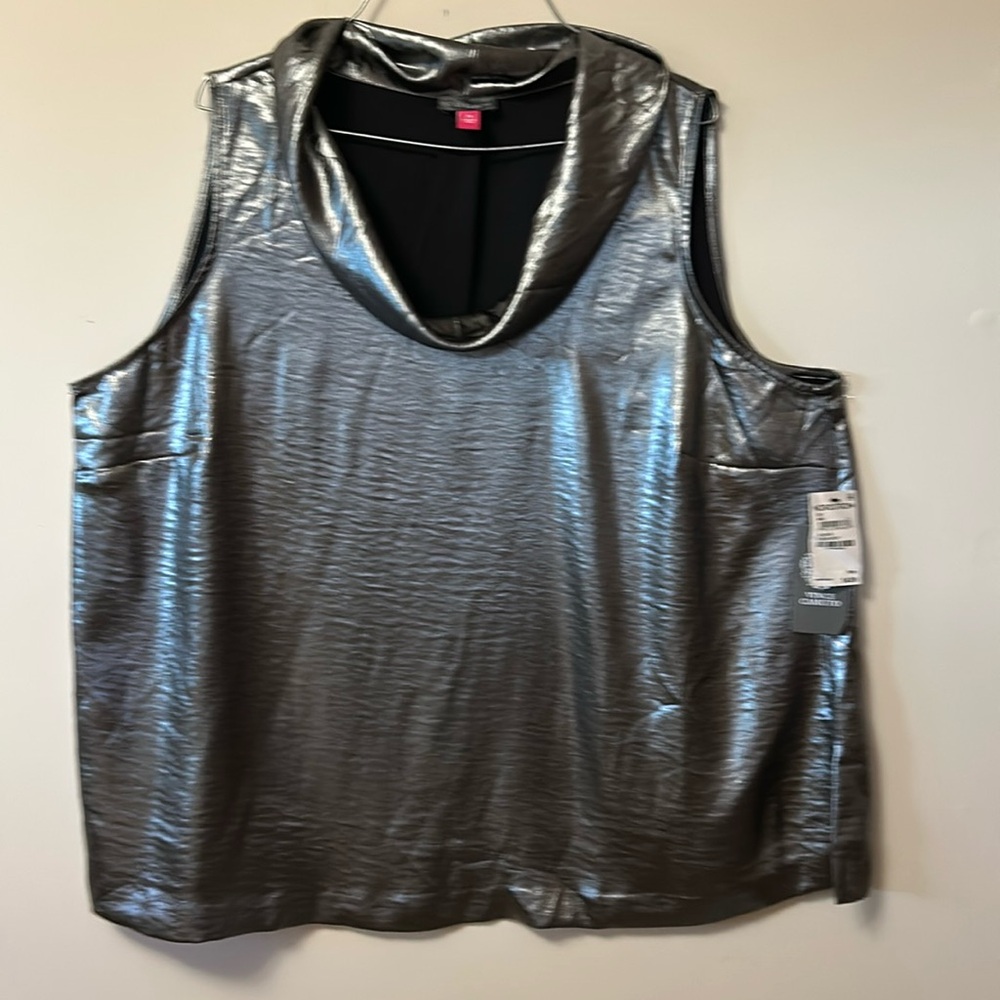 Vince Camino calm grey  slinky sleeveless cowl neck top size 2X new with…